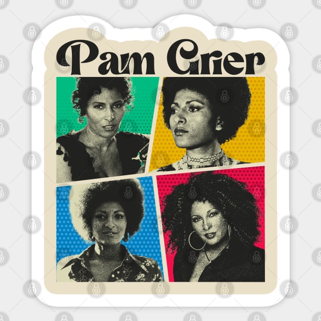 Pam Grier Comics Black Sticker by sepatubau77